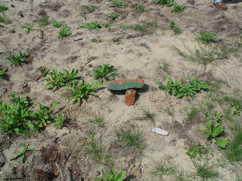 Sobibor Bricks in the sand